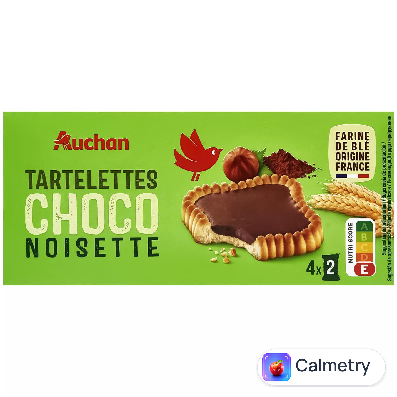 Тарталетки Auchan з фундуком та шоколадом 127г