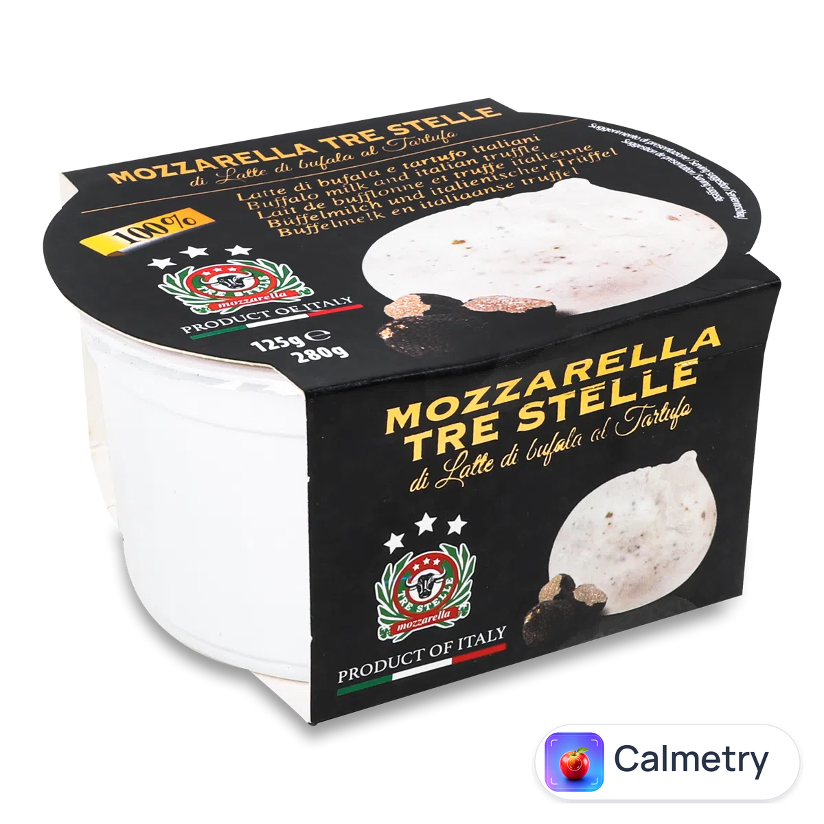 Сир Tre Stelle «Моцарела» з трюфелями 52% з молока буйволиці 125г