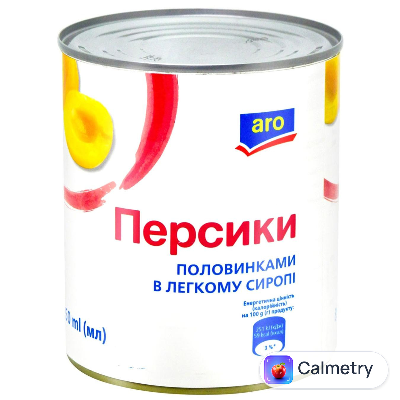 Персик Aro половинками у легкому сиропі 850мл