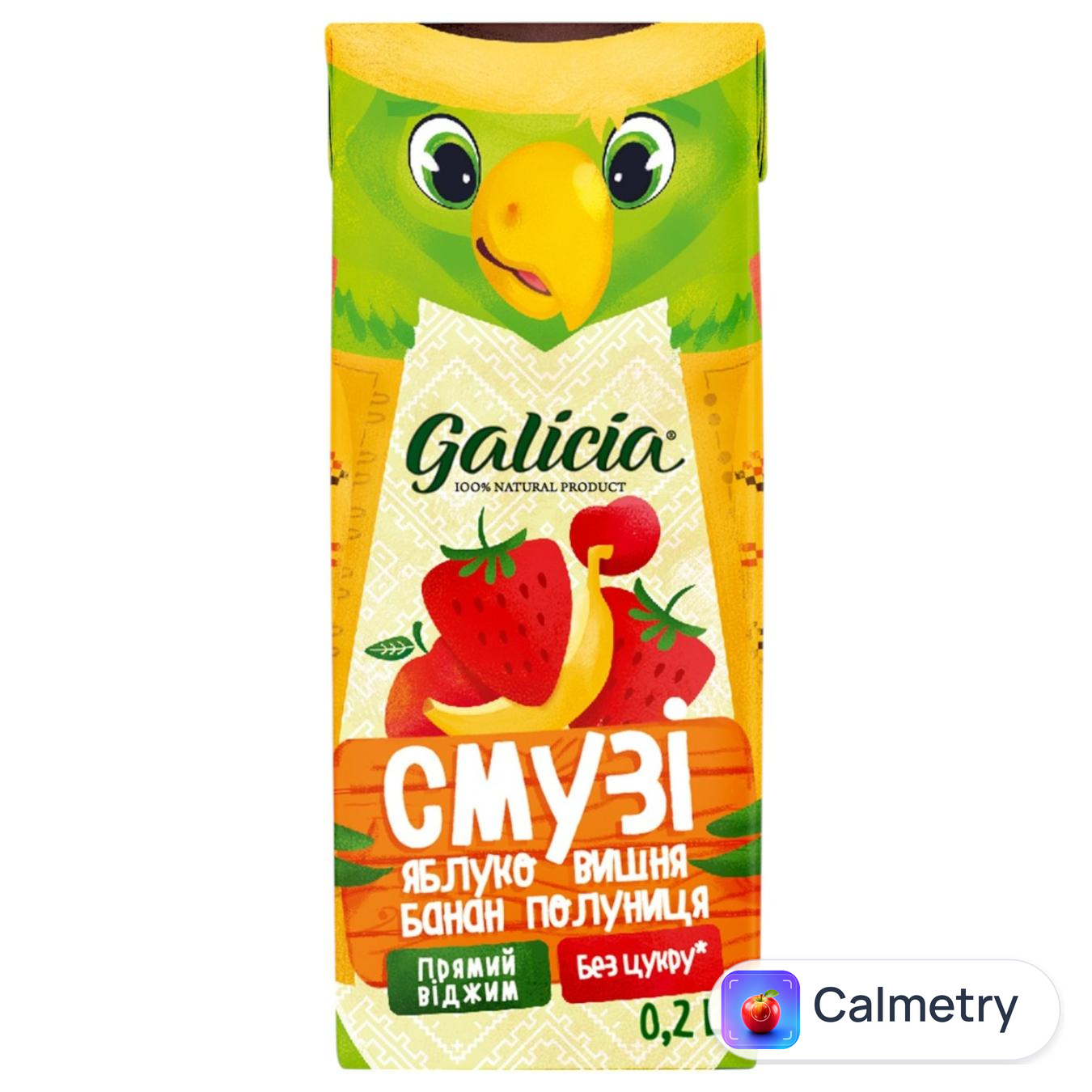 Смузі Galicia яблуко-вишня-банан-полуниця 200мл