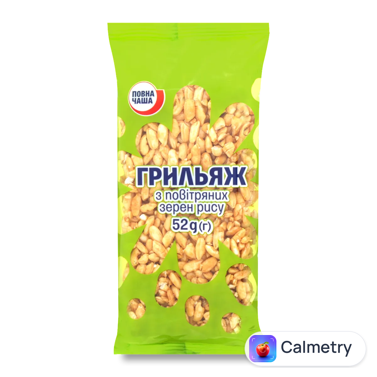 Грильяж з повітряних зерен рису «Повна Чаша»® 52г