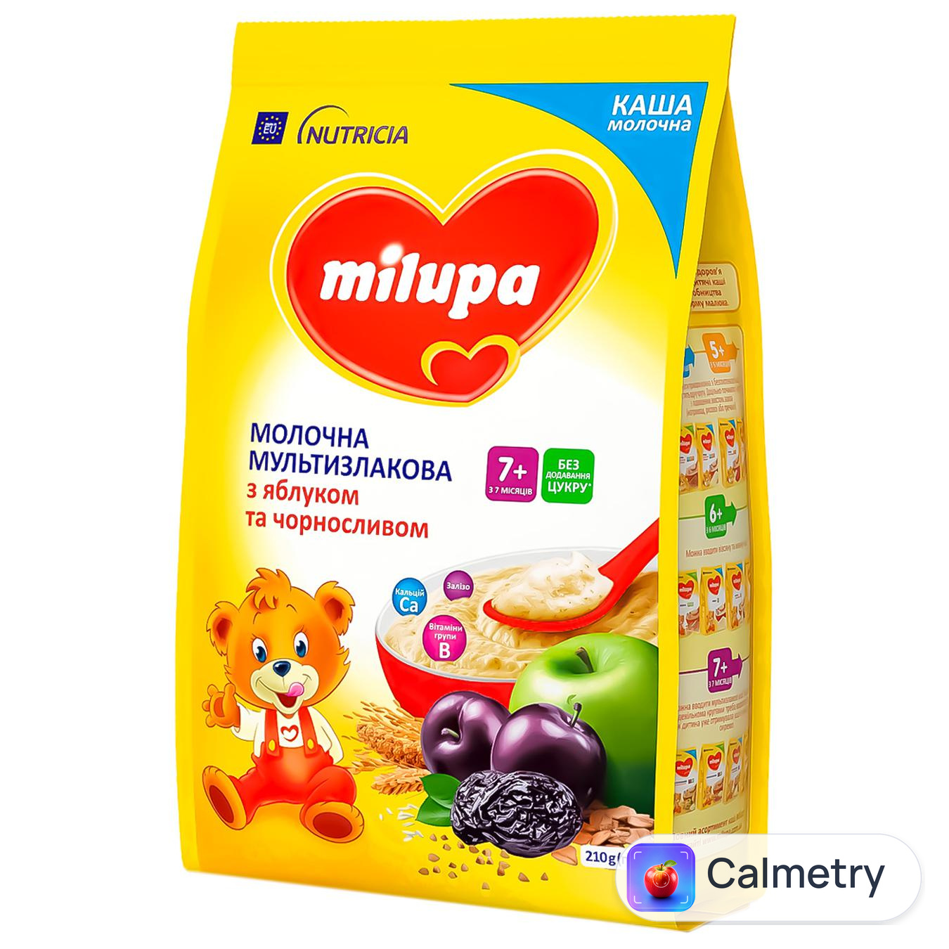 Каша молочна Milupa мультизлакова з полуницею та бананом з 7 місяців 210г — фото продукту
