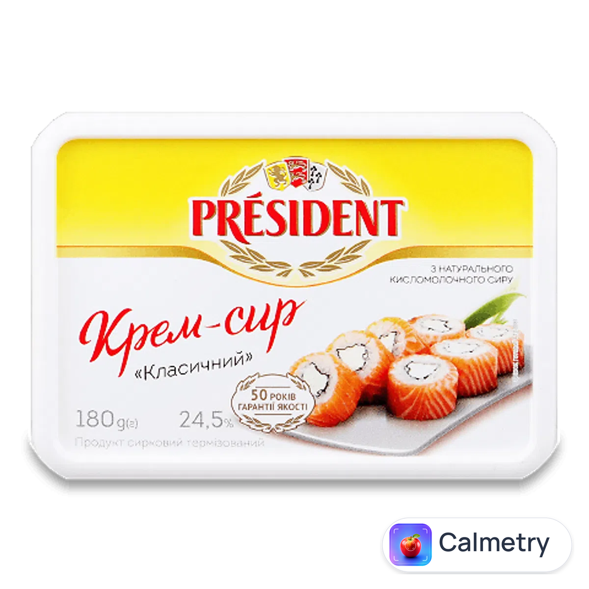Сир-крем President «Класичний» 24,5% 180г