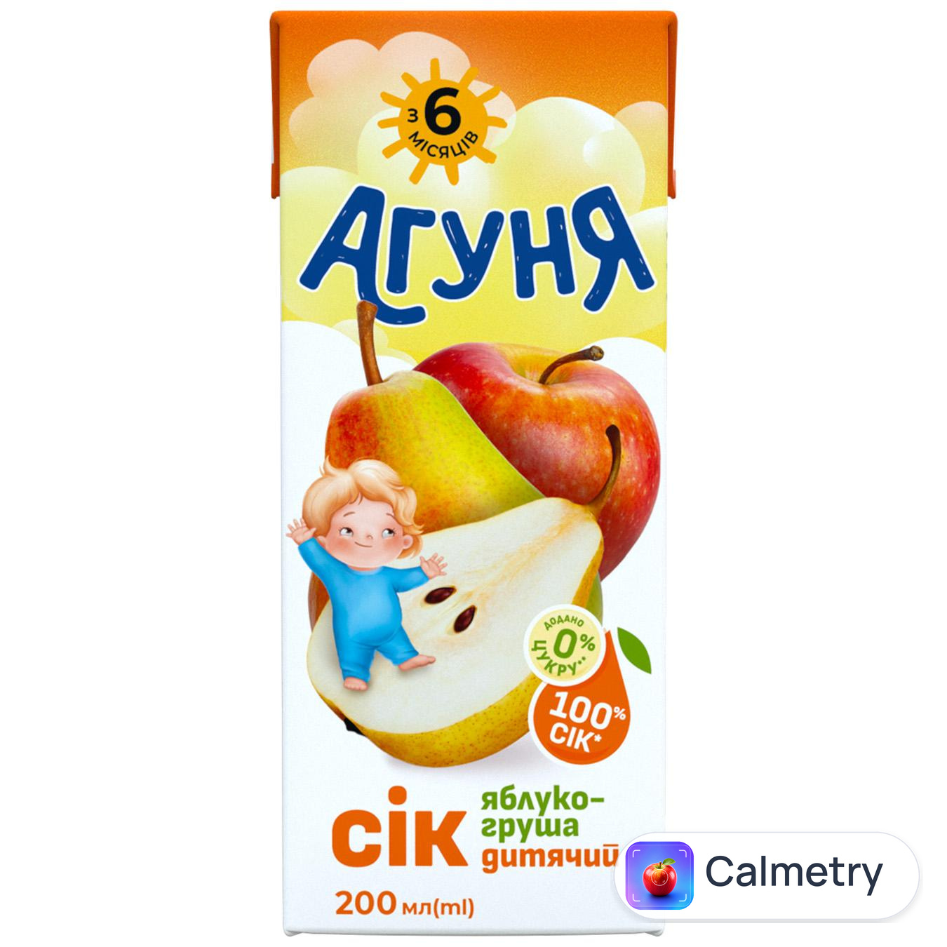 Сік Агуня Яблуко-груша 200мл