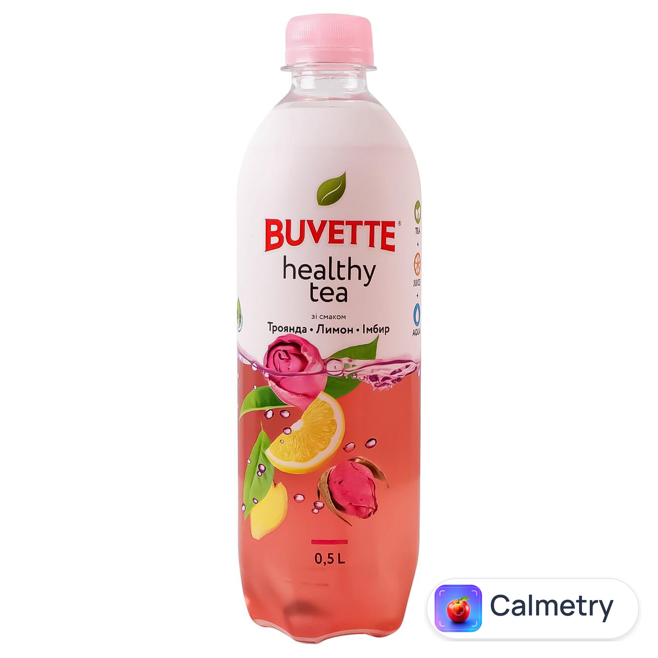 Напій негазований Buvette Healthy Tea Троянда-лимон-імбир 0,5л