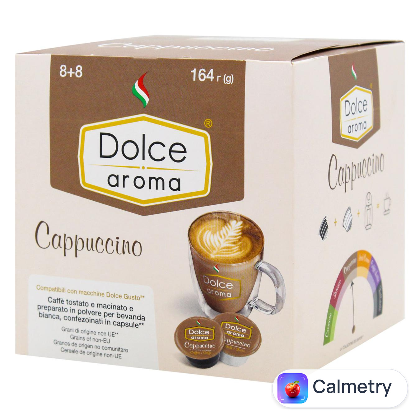 Кава в капсулах Dolce Aroma Cappuccino 164г 16шт — фото продукту