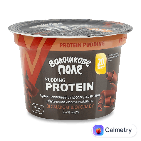Пудинг Волошкове поле Protein смак шоколаду 2,4% стакан, 200г