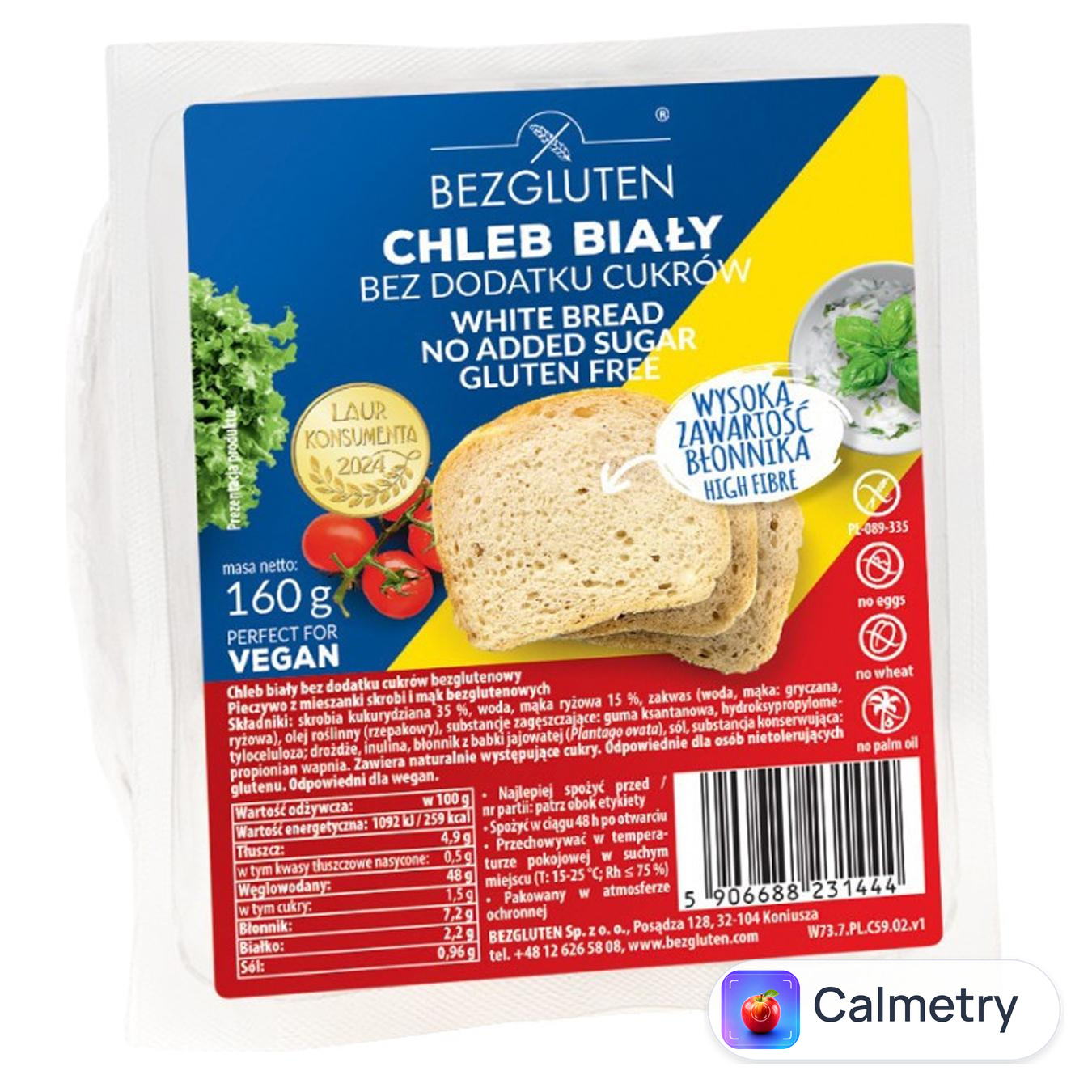 Хліб Bezgluten білий без глютену 160г