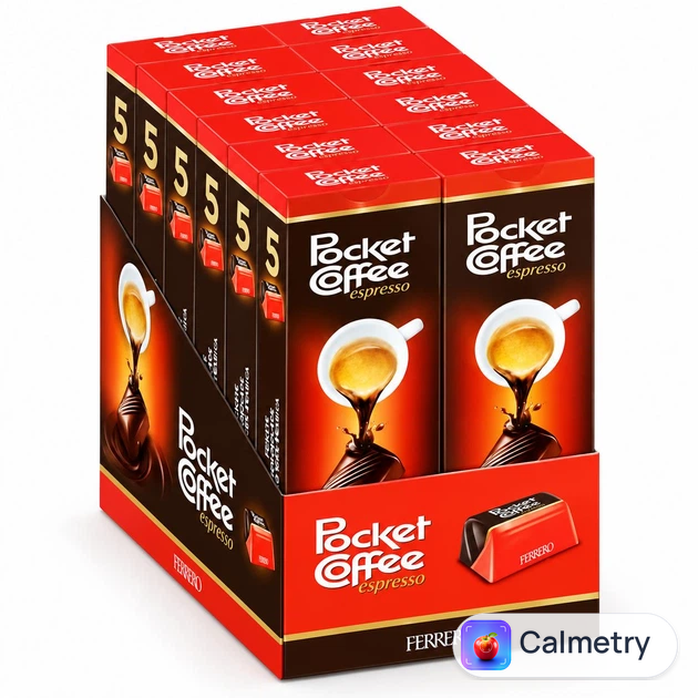 Упаковка цукерок Ferrero Pocket Coffee Espresso Classico 12*62,5 g