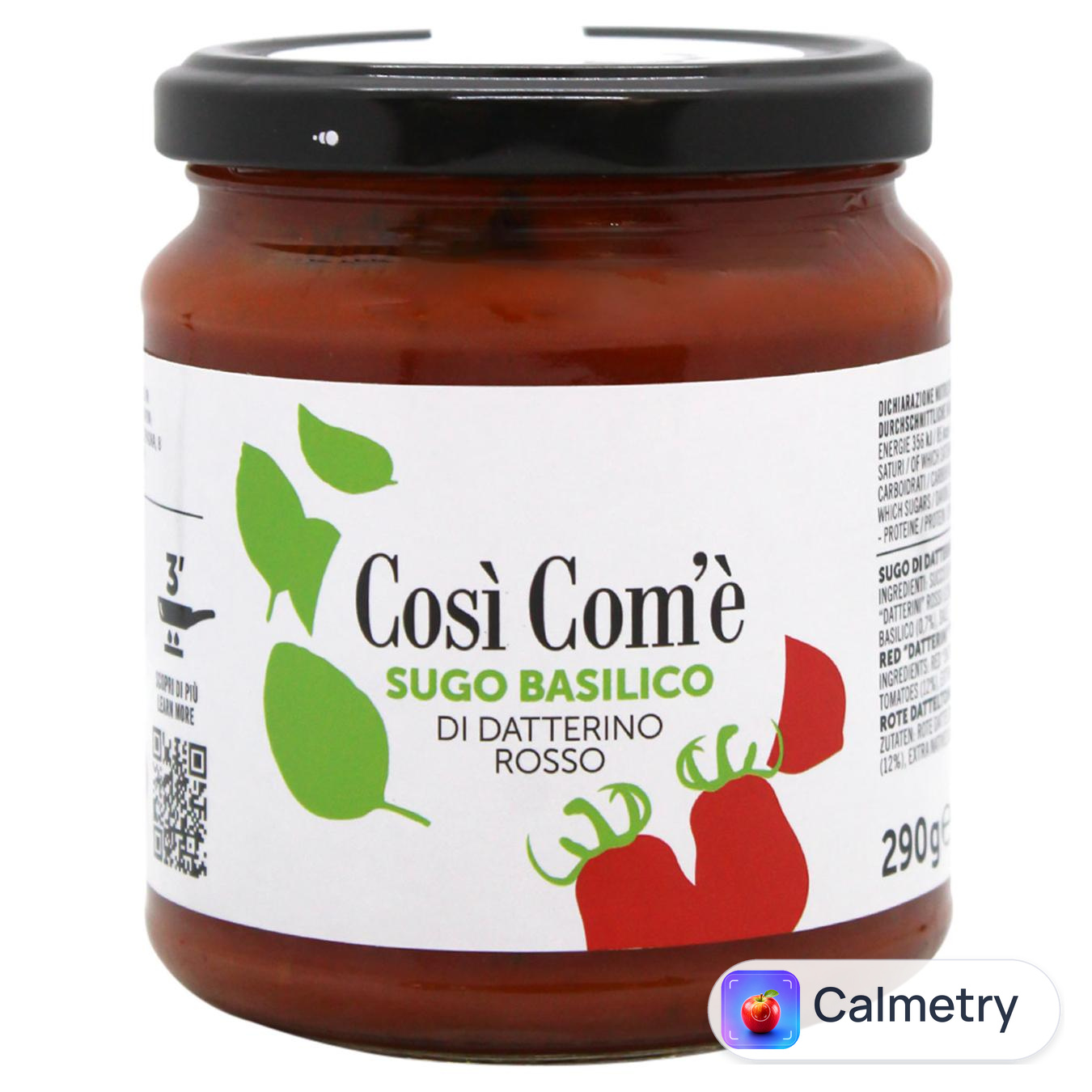 Соус Cosi Com'e з томатів Даттеріно з базиліком 290г