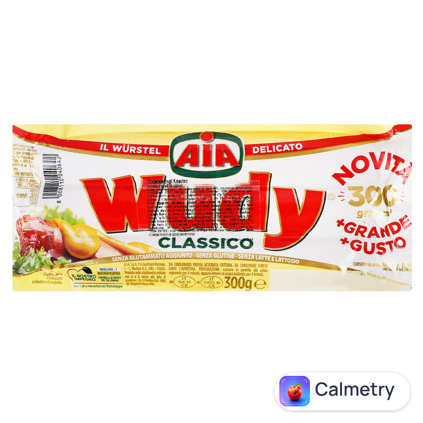 Сосиски Aia Wudy Classico 300г — фото продукту