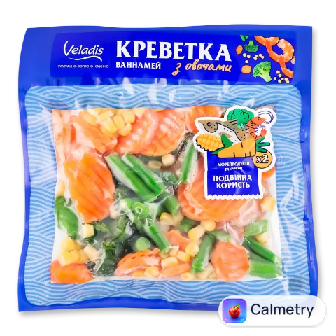 М'ясо креветки Veladis «Ваннамей» з овочами