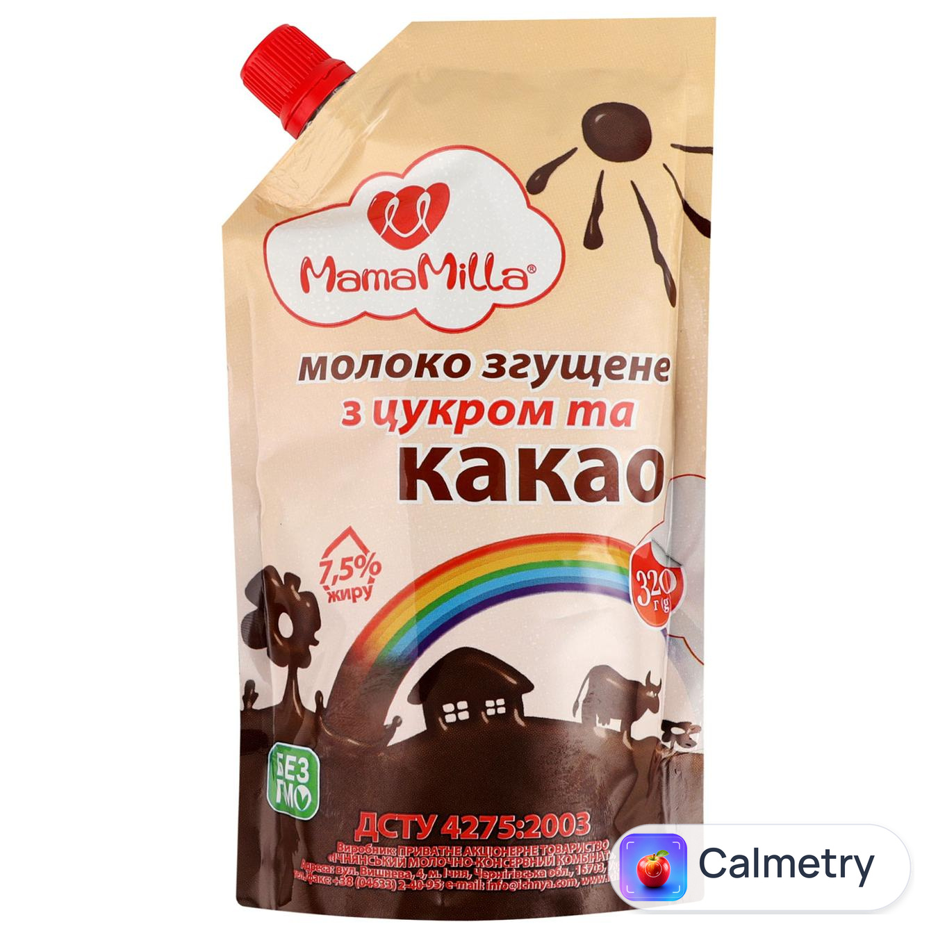 Молоко згущене Мама Міла з цукром та какао 7,5% 320г — фото продукту