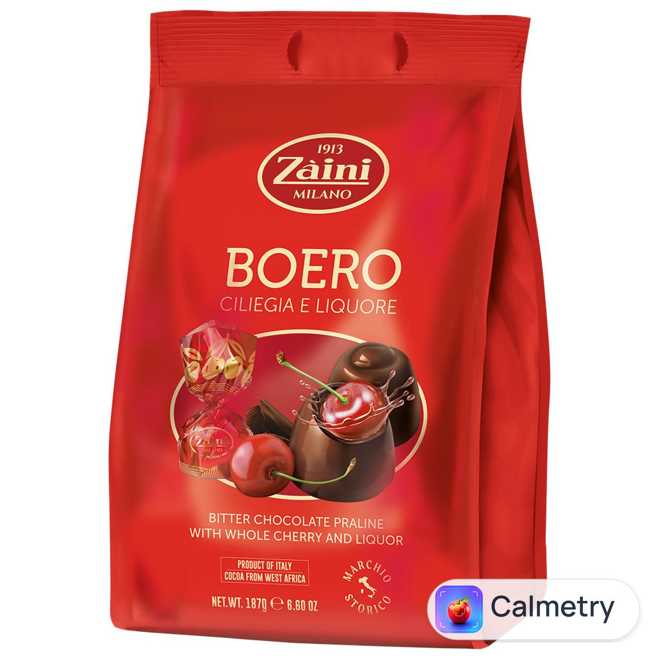 Цукерки Zaini Boero з вишнею та лікером 187г