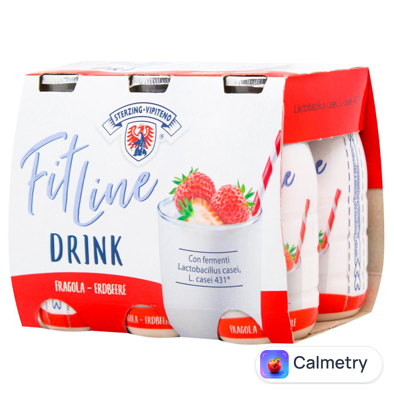 Напій кисломолочний Sterzing Vipiteno Fitline Полуниця 6х90мл
