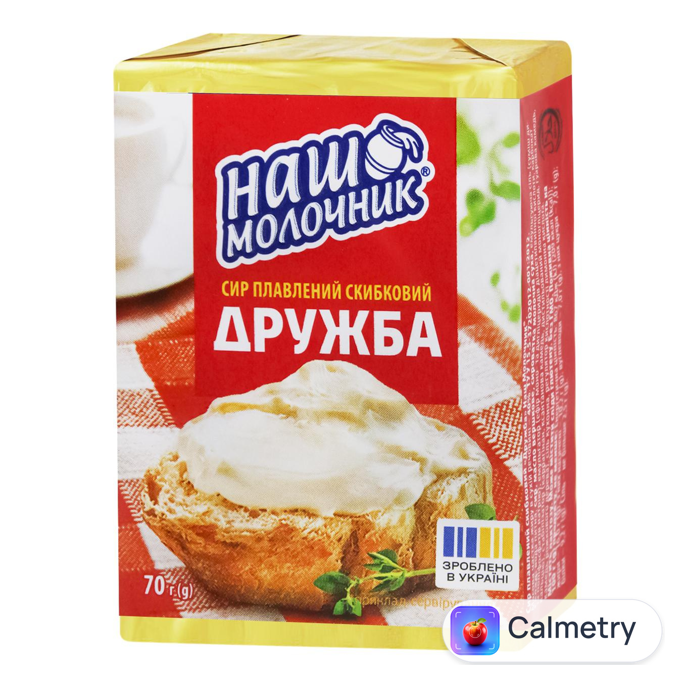 Сир плавлений Наш Молочник Дружба 40% 70г — фото продукту
