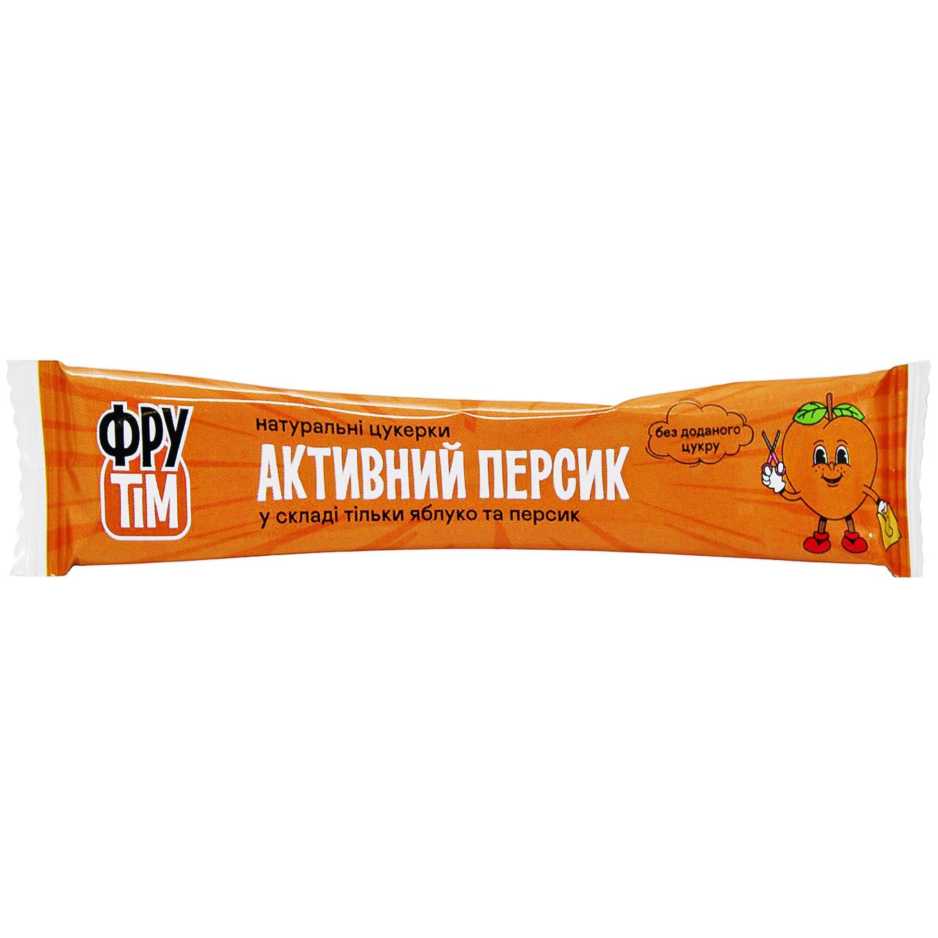 Цукерки Фрутім натуральні персик і яблуко 50г — фото продукту
