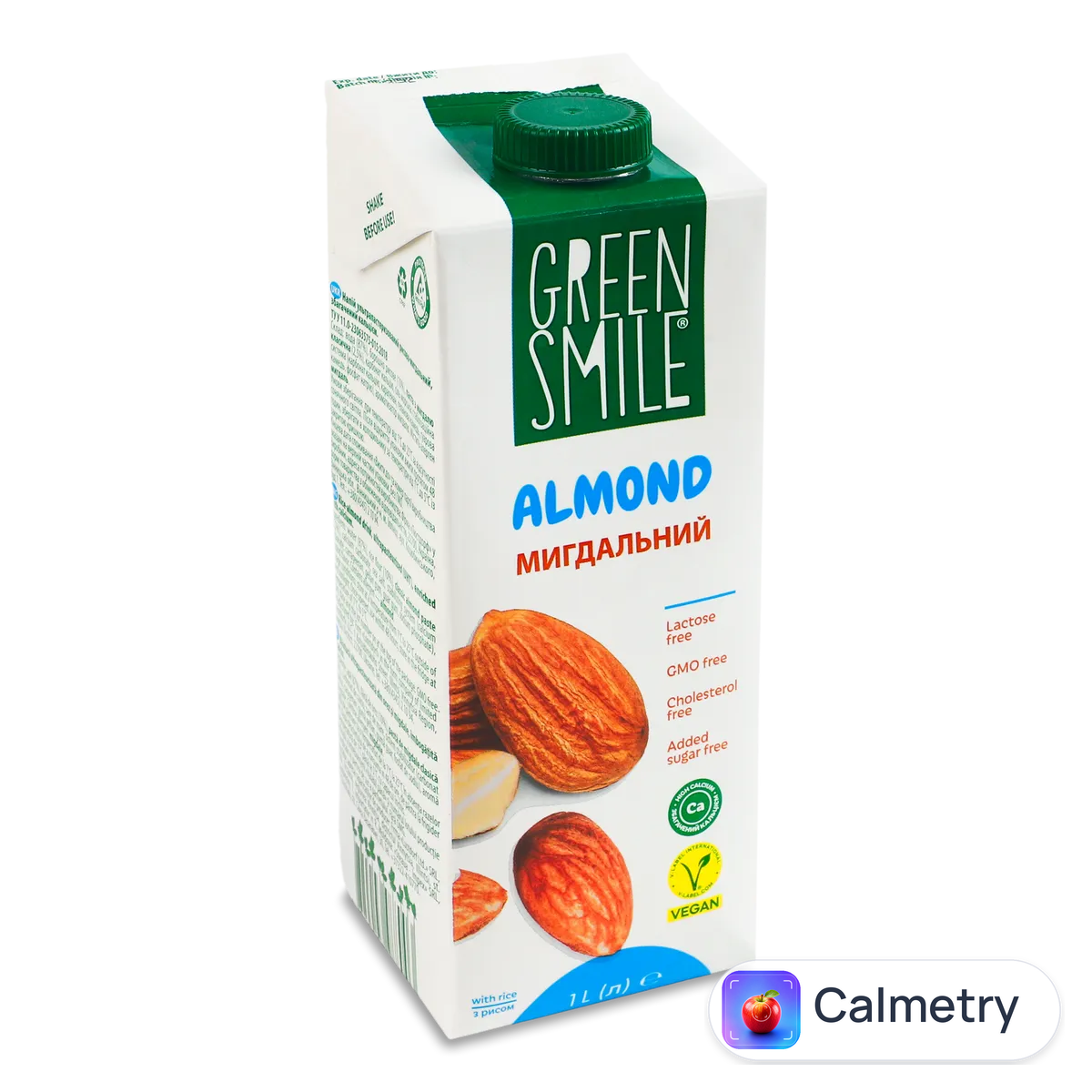 Напій ультрапастеризований Green Smile Almond мигдалевий з рисом 1,5% 1л