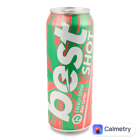 Напій енергетичний Best Shot Kiwi Cactus безалкогольний з/б, 0,5л