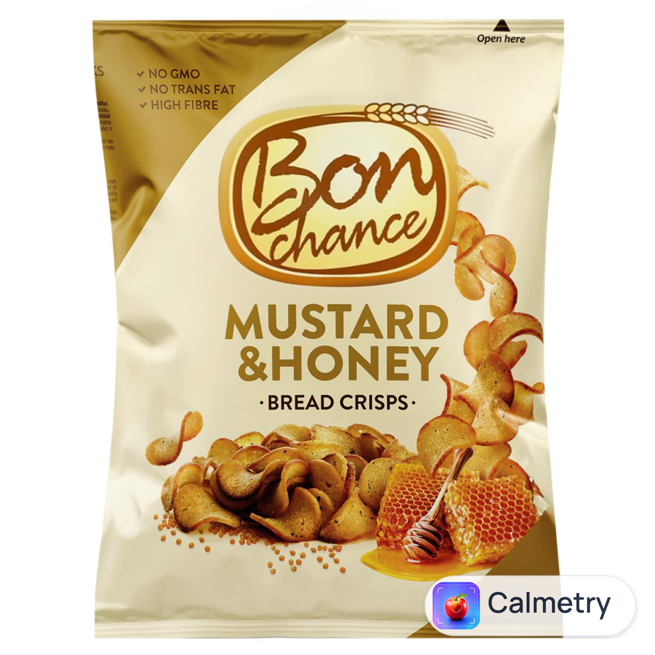 Чипси хлібні Bon Chance з гірчицею та медом 120г — фото продукту