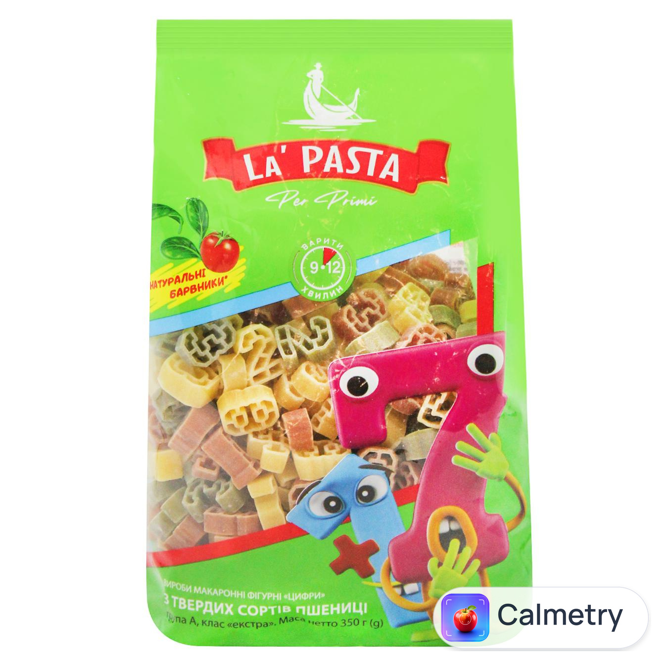 Макаронні вироби La Pasta Per Primi Numbers з твердих сортів пшениці 350г — фото продукту