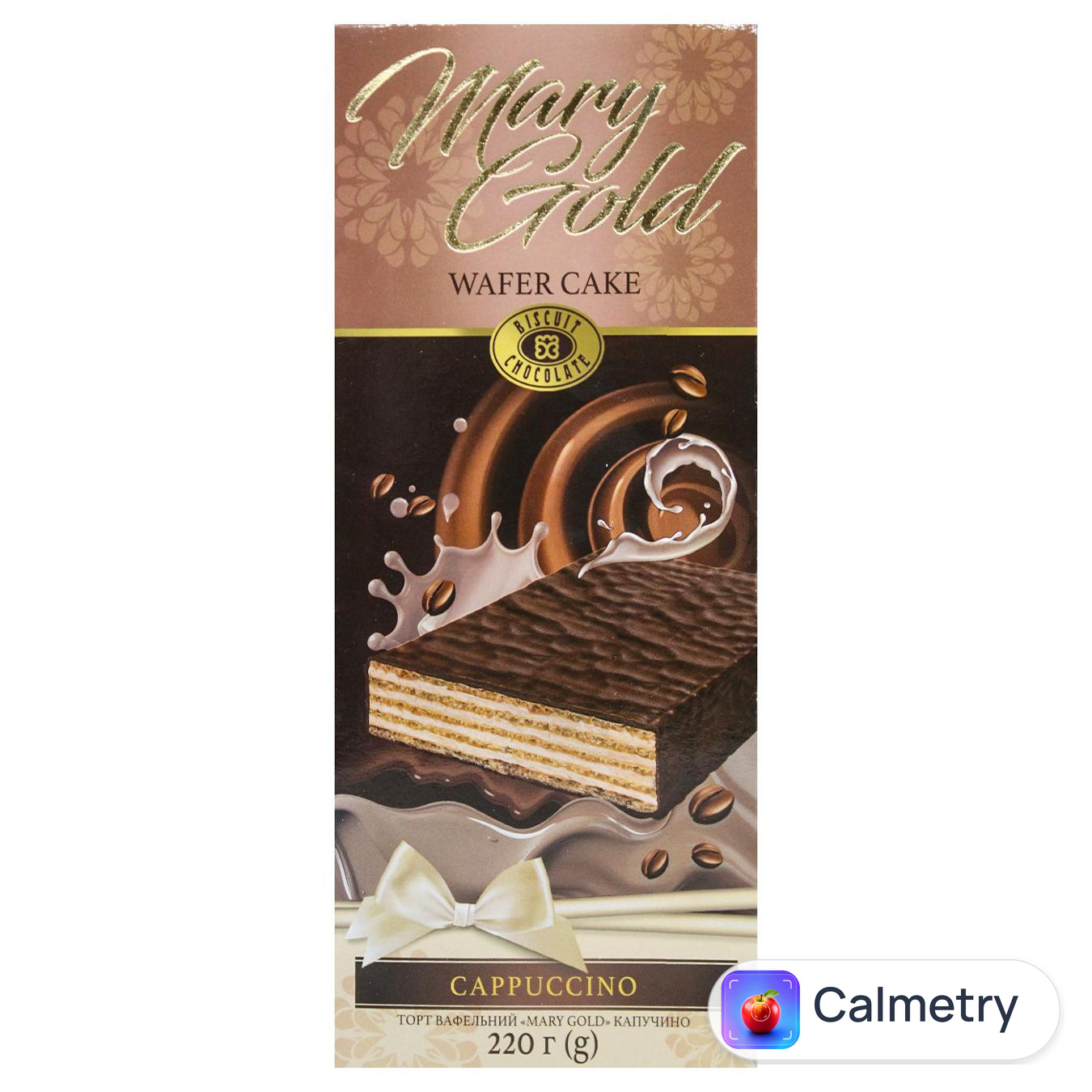 Торт вафельний Бісквіт Шоколад MARY GOLD капучино 220г