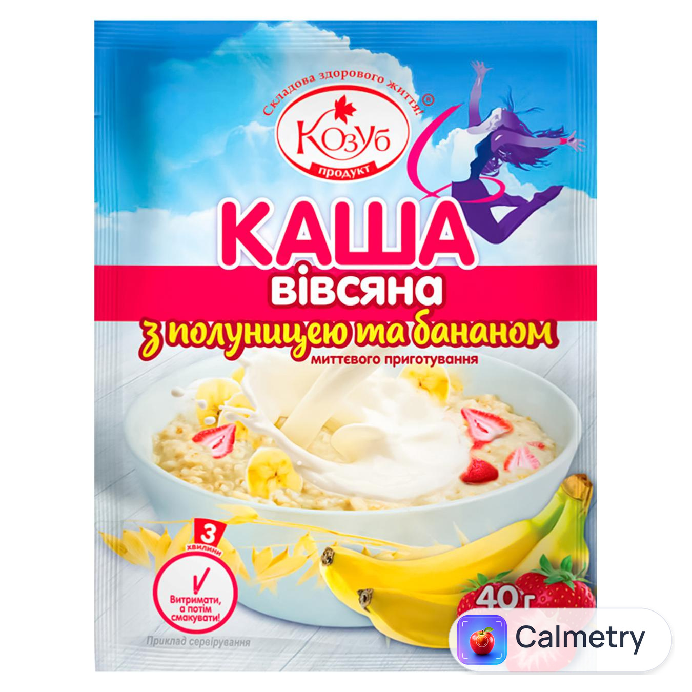 Каша Козуб вівсяна з полуницею і бананом 40г Козуб Продукт