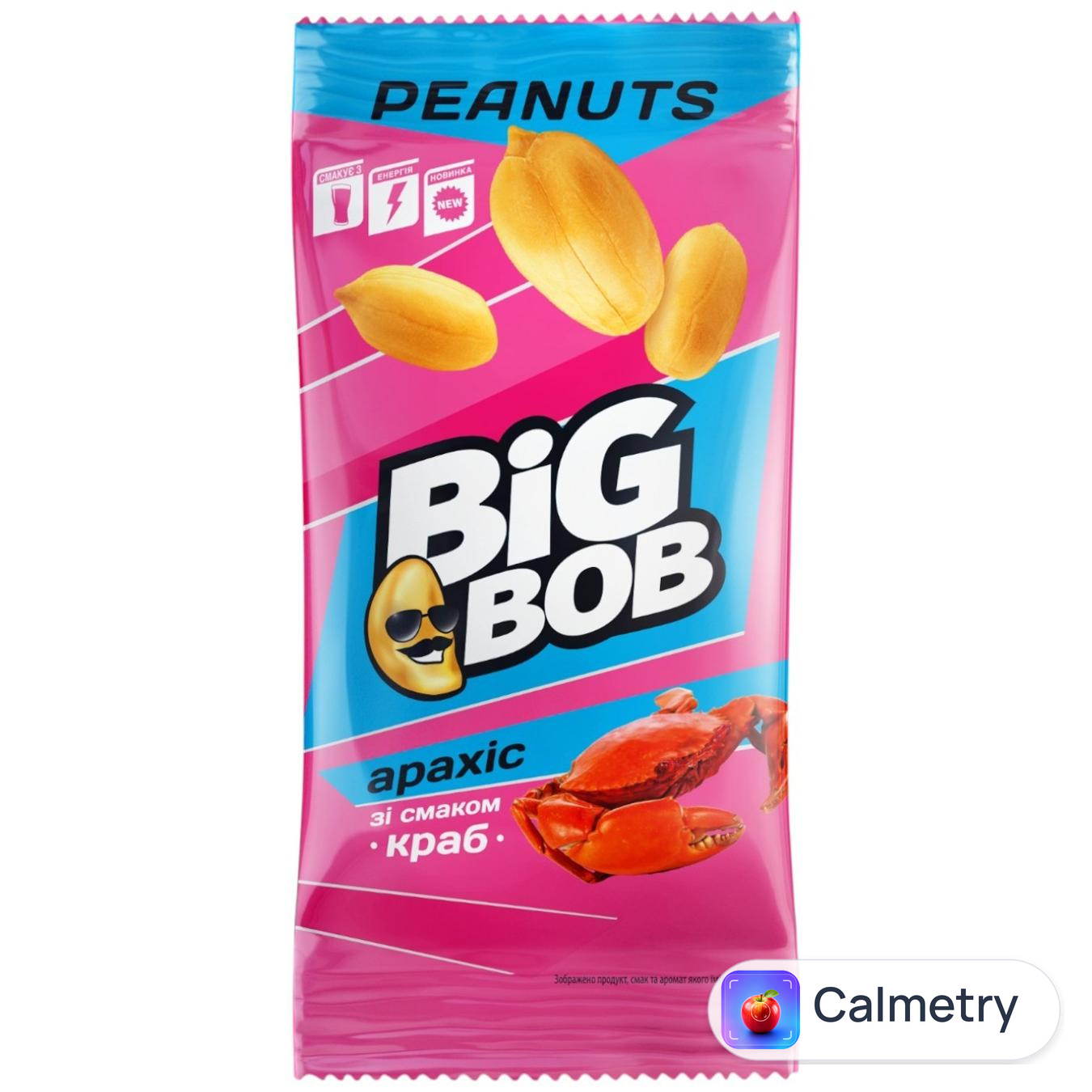 Арахіс Big Bob смажений зі смаком крабу 60г