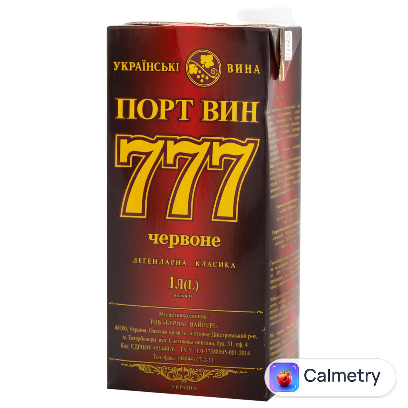 Вино Порт Вин 777 червоне напівсолодке 14,5% 1л