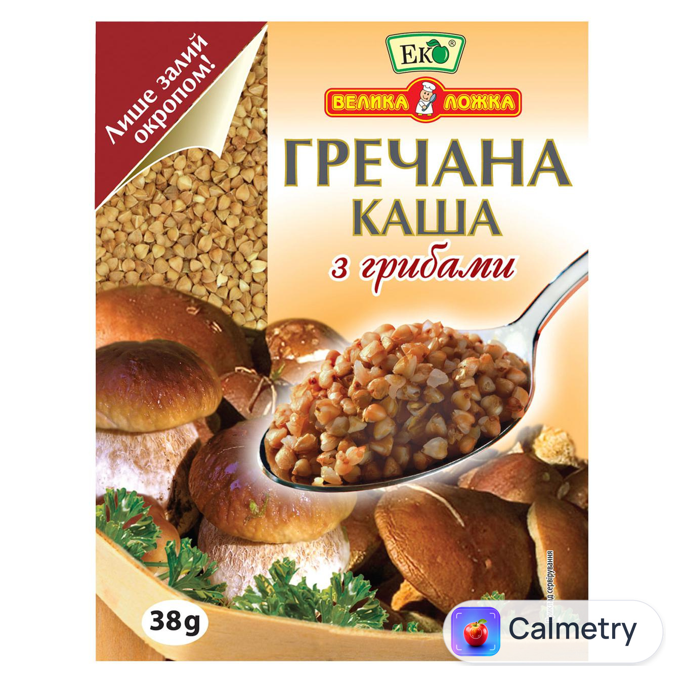 Каша гречана Еко Велика Ложка з грибами швидкого приготування 38г