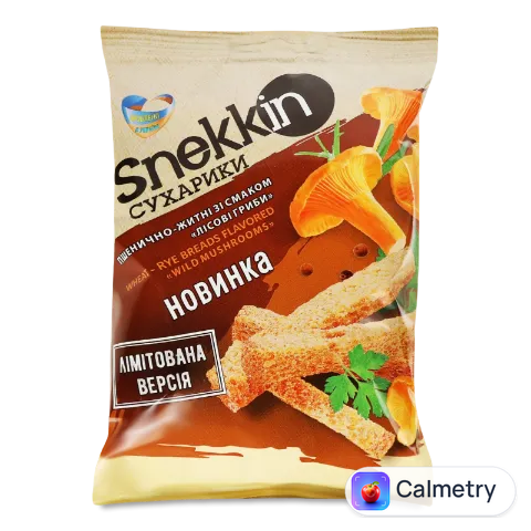 Сухарики Snekkin пшенично-житні смак лісові гриби