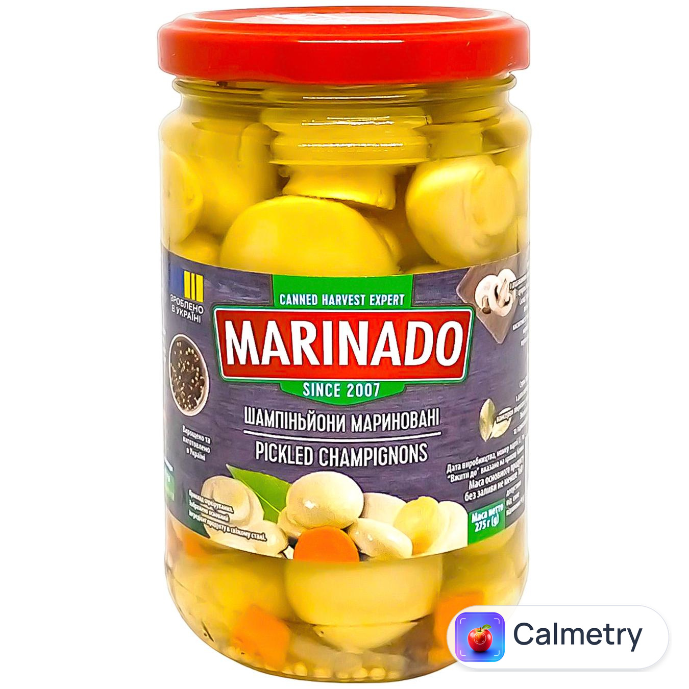 Шампіньйони Marinado мариновані цілі 314мл