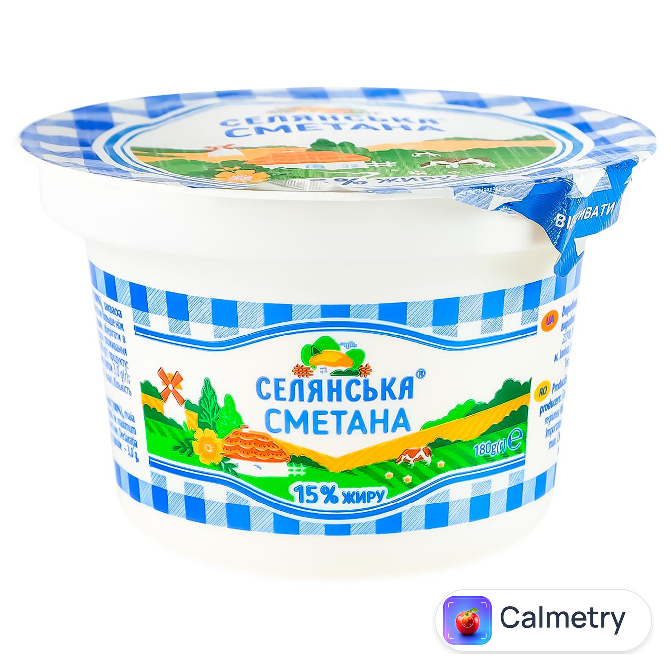 Сметана Селянська 15% 180г