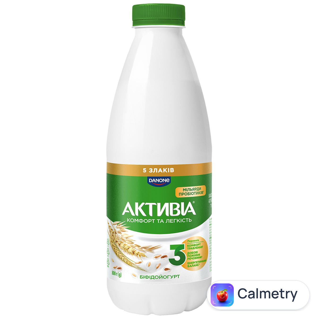 Біфідойогурт Активіа 5 злаків 1,5% 800г — фото продукту
