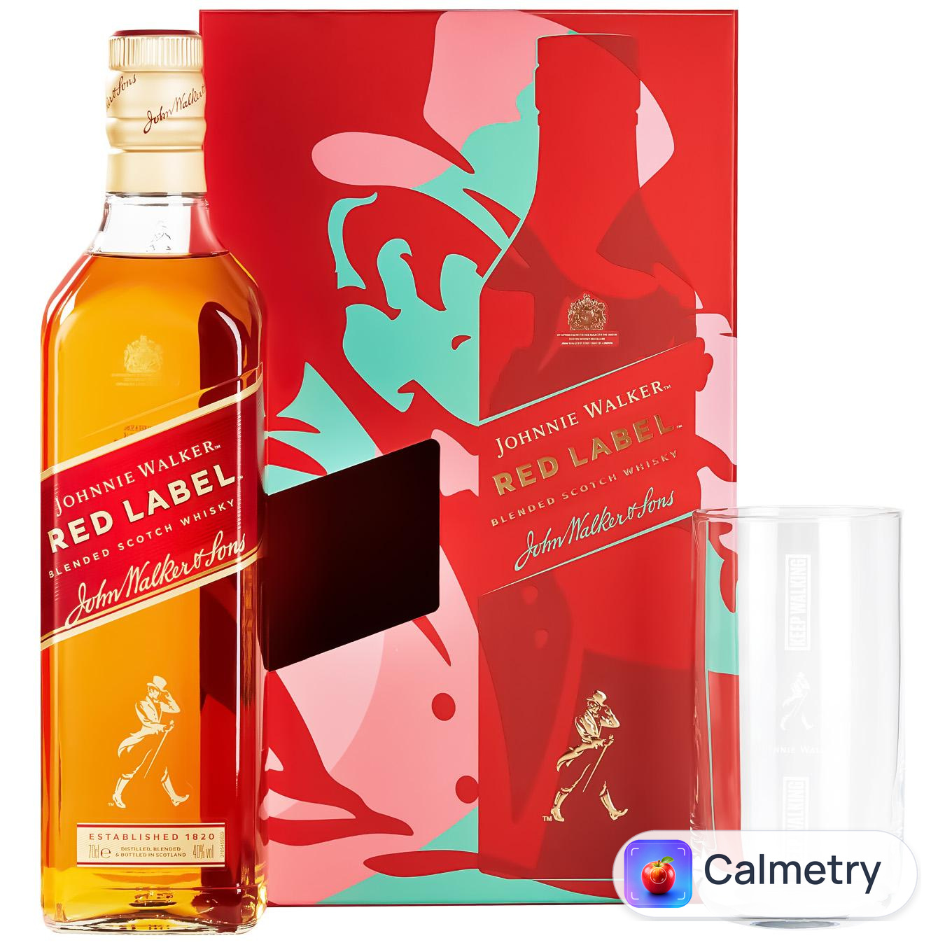 Віскі Johnnie Walker Red Label подарунковий набір 40% 0,7л