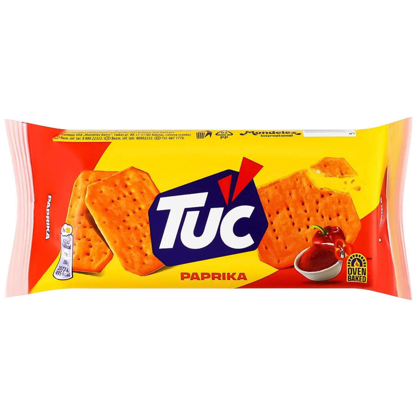 Крекер Tuc солоний зі смаком паприки 100г — фото продукту