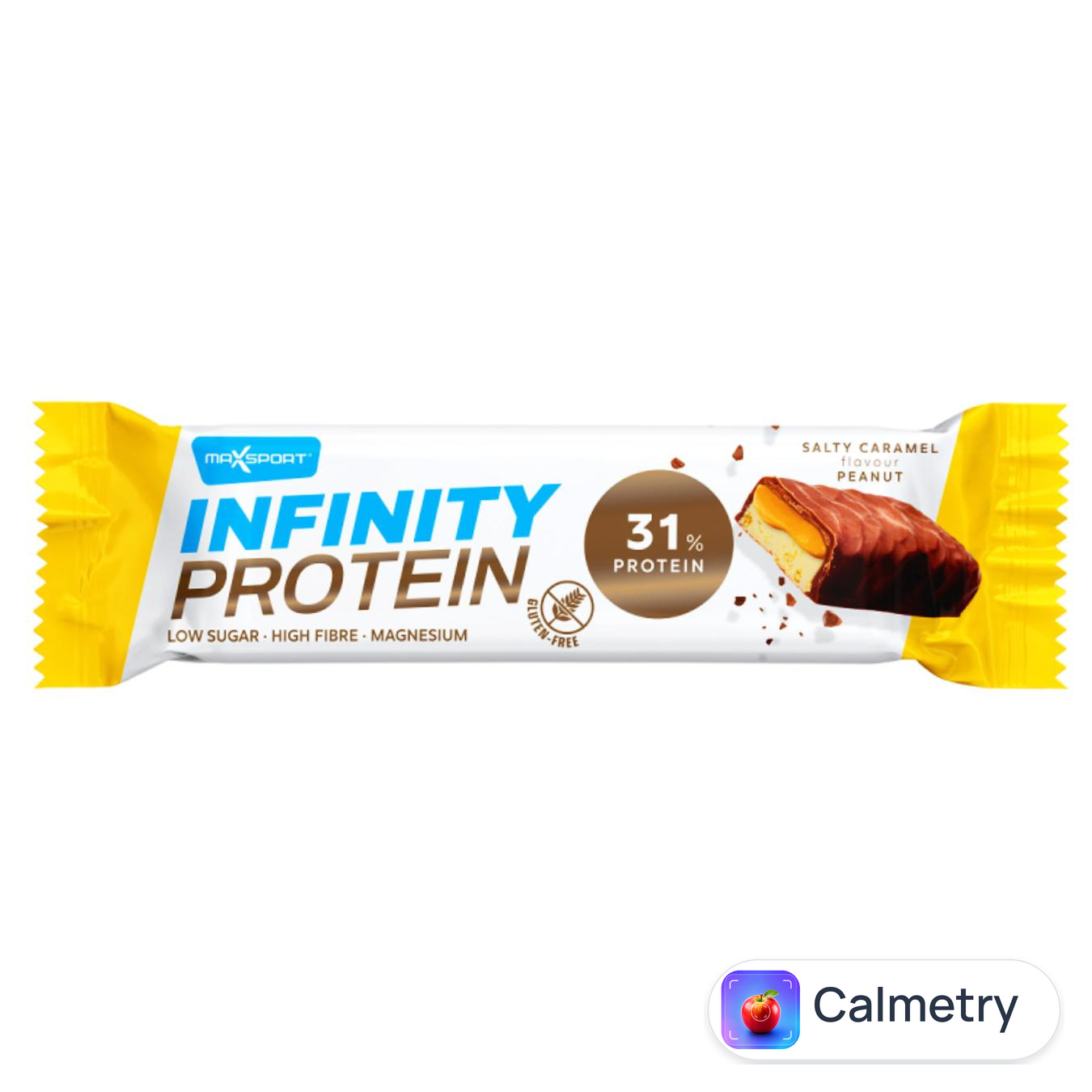 Батончик протеїновий Maxsport Infinity Солона карамель 56г — фото продукту