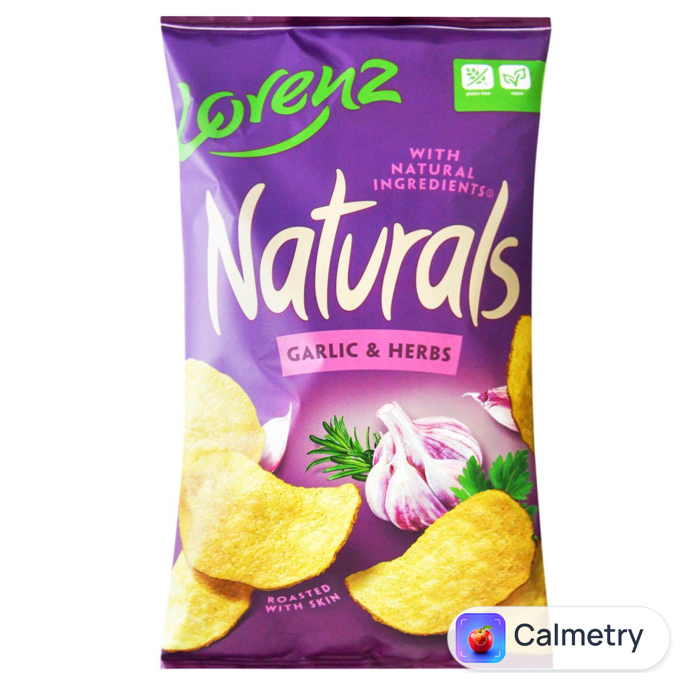 Чипси Lorenz Naturals зі смаком часнику та травами 100г — фото продукту