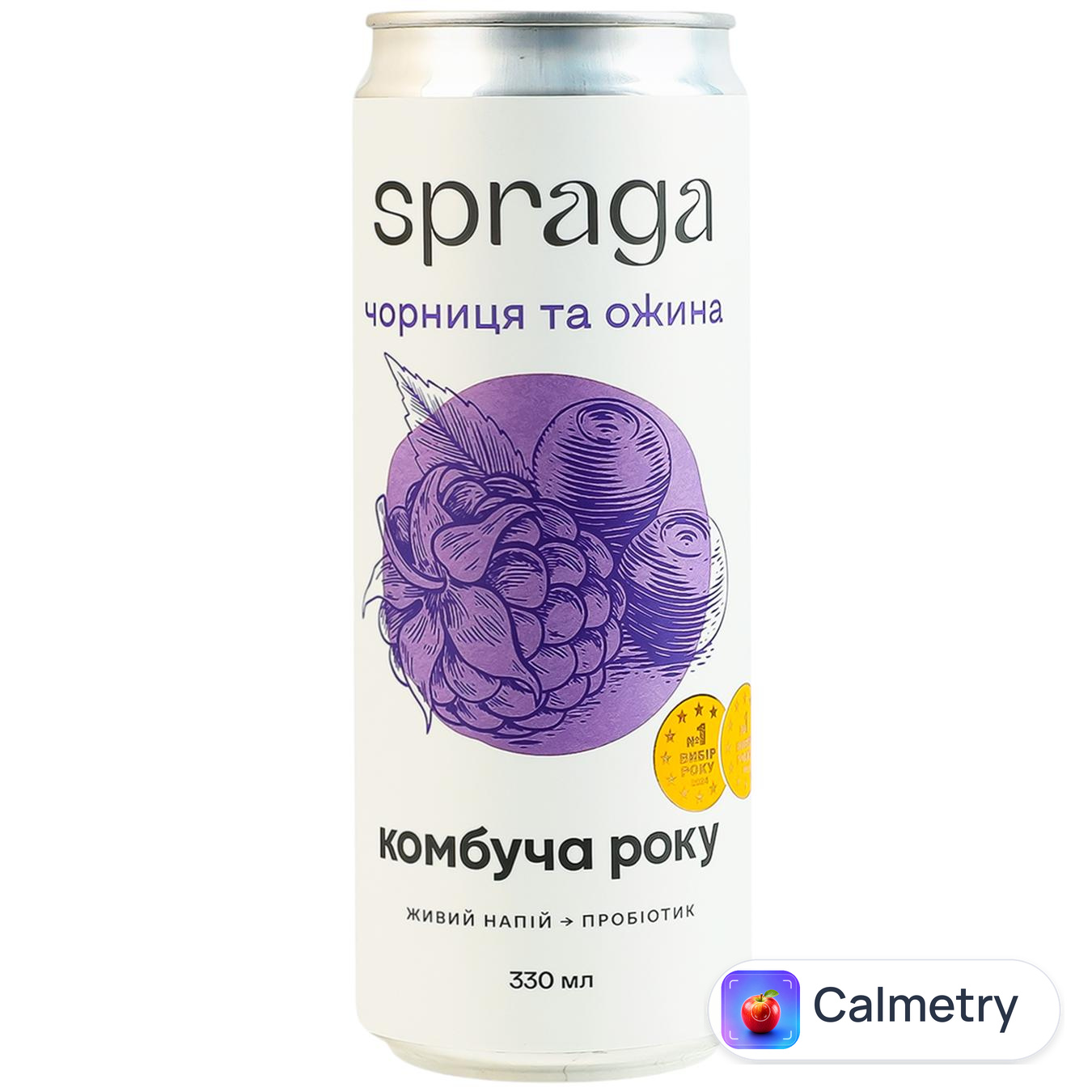 Комбуча Spraga чорниця та ожина 0,33л — фото продукту