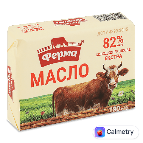 Масло солодковершкове Ферма Екстра 82%, 180г