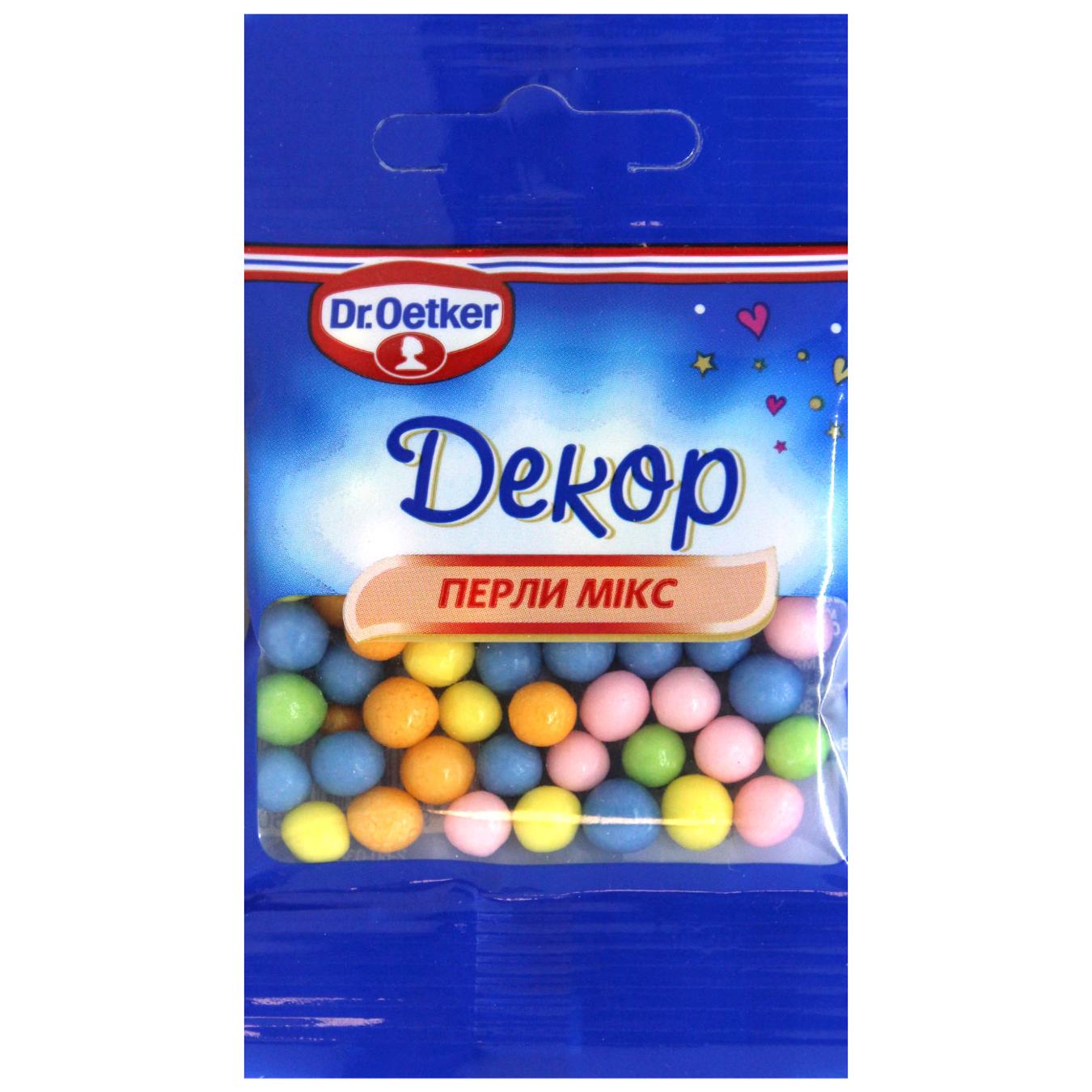 Посипка кондитерська Dr.Oetker Перли мікс 10г — фото продукту