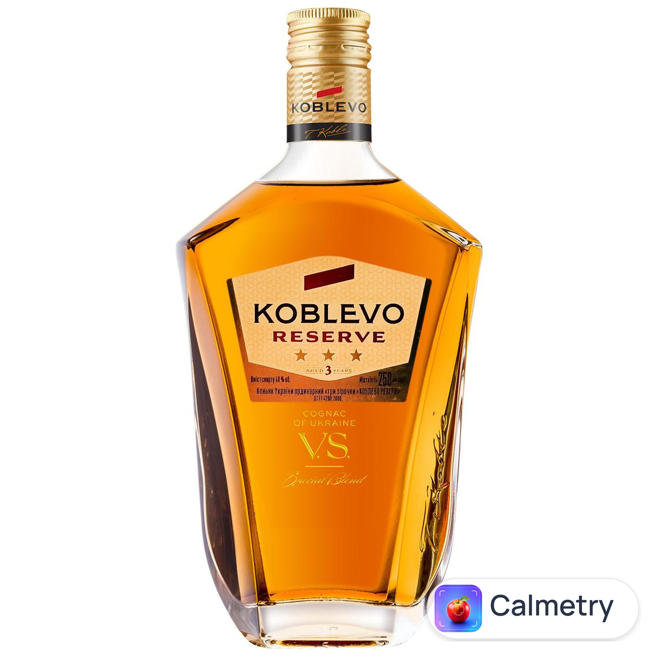 Бренді Koblevo Reserve V.S. 3 роки 40% 250мл — фото продукту