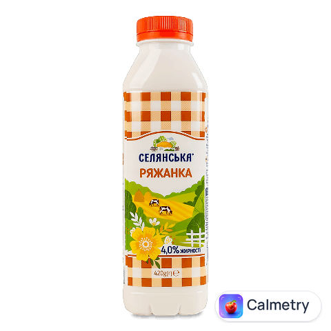 Ряжанка Селянська 4%, пляшка, 420г