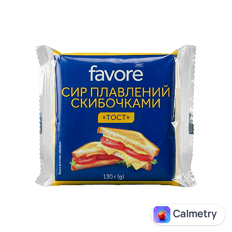 Сир плавлений Favore Тост скибочками 20%, 130г