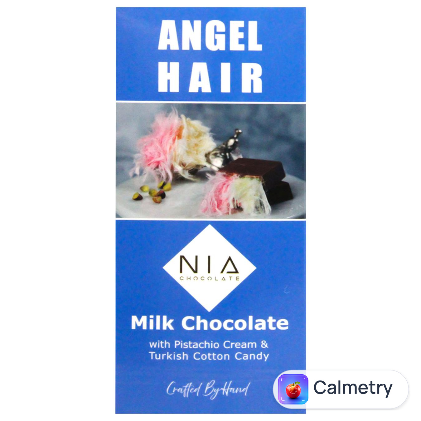 Шоколад молочний Nia Chocolate з фісташковим кремом та пішманіє 85г