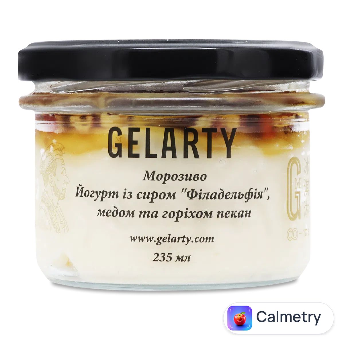 Морозиво «Лавка традицій» Gelarty «Йогурт із сиром філадельфія, медом та горіхом пекан» 235мл