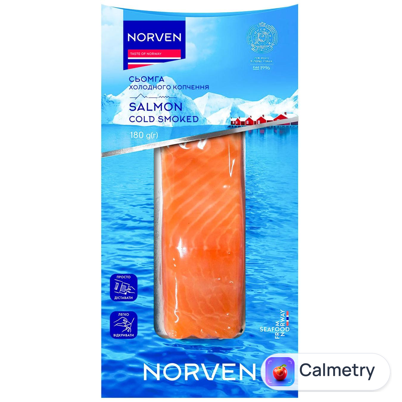 Сьомга Norven холодного копчення філе-шматок 180г — фото продукту