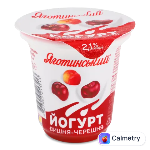 Йогурт Яготинський з наповнювачем вишня-черешня 2,1% стакан Яготинське