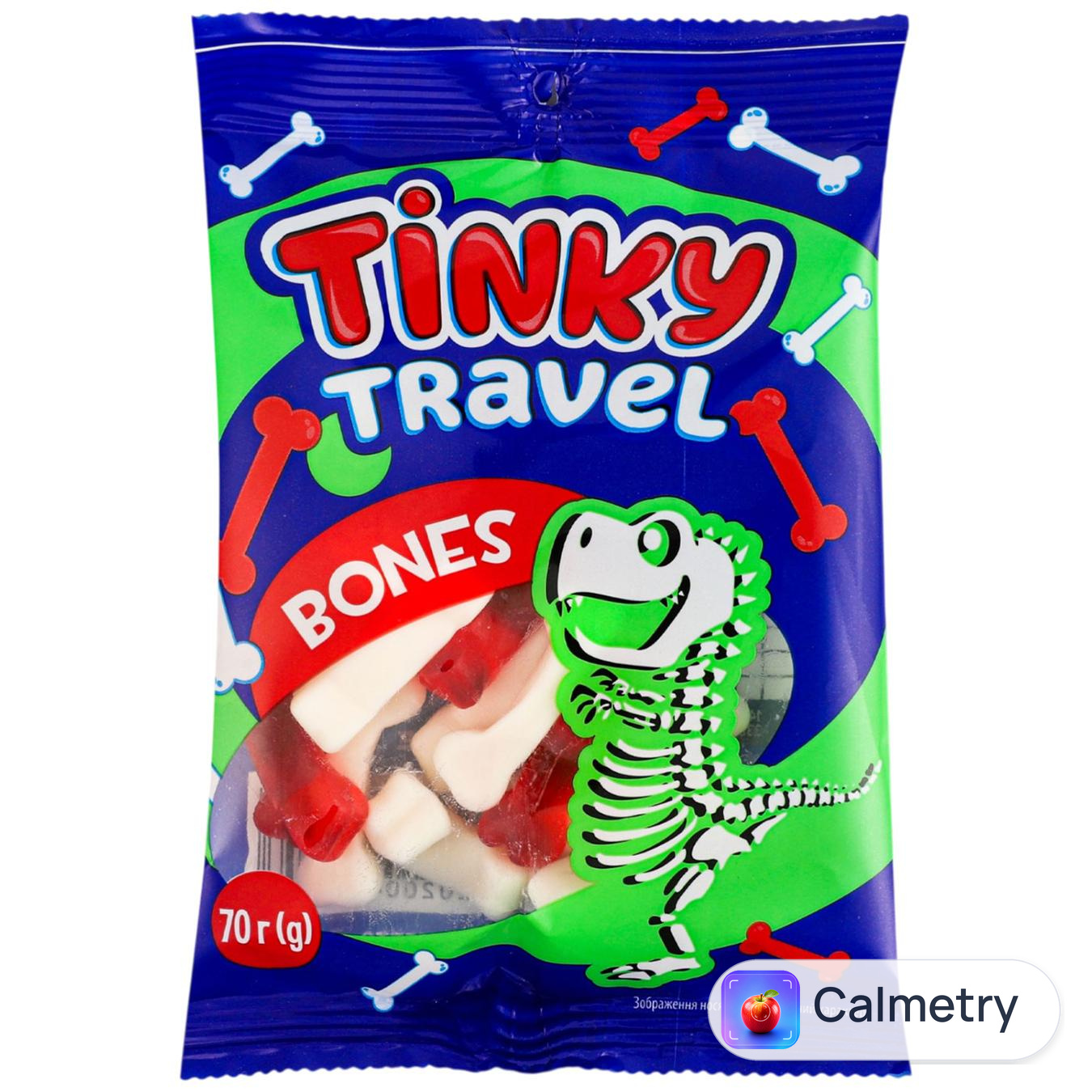 Цукерки Tinky Travel Bones желейні 70г