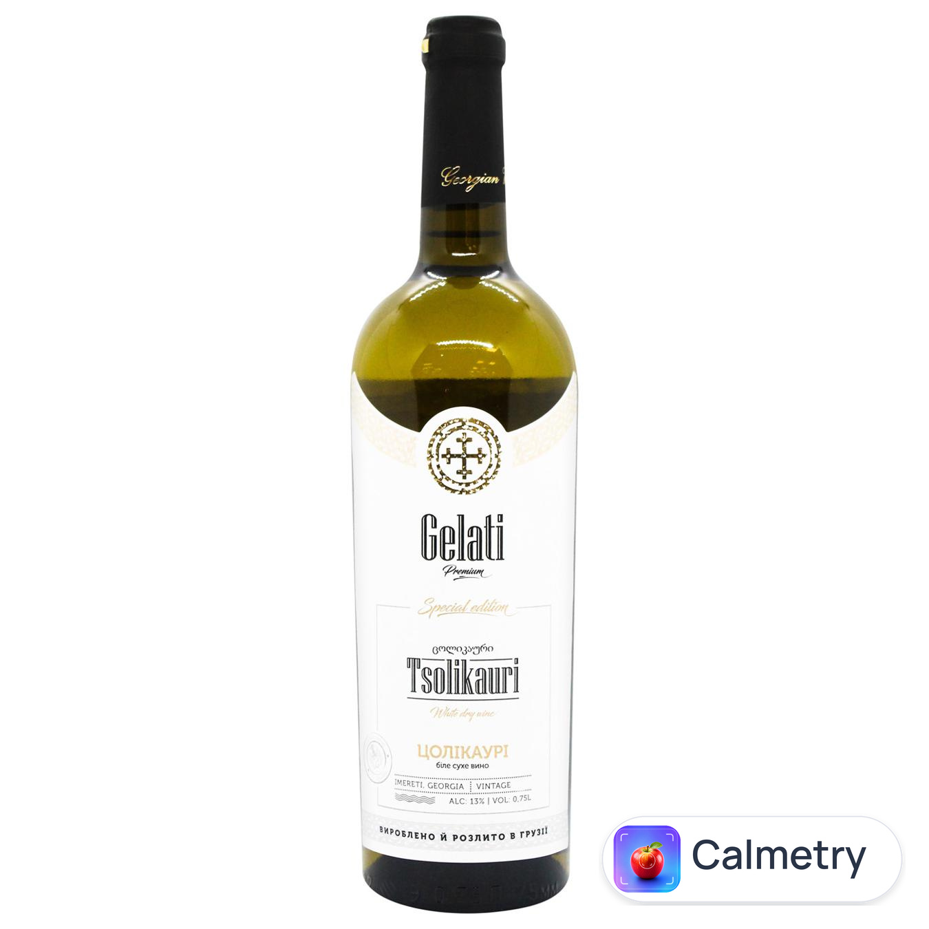 Вино Gelati Premium Tsolikauri біле сухе 13% 0,75л